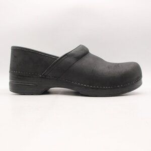 Dansko Professional Men’s Size EU 48 Black Oiled Leather Slip on Clogs